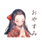 大正女学生★毎日挨拶（個別スタンプ：6）