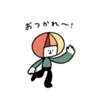 かぼちゃ頭のガール（個別スタンプ：3）