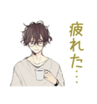 ネガティブモード★ゆるシャツ男子（個別スタンプ：8）