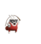 動く 3D擦れうさぎ4（個別スタンプ：14）