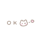 ゆるい手書きくま☆パステル省スペース（個別スタンプ：1）