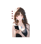 キャバ嬢w No.4 カスタム（個別スタンプ：4）