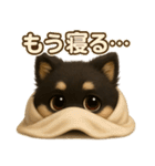 『ネガティブ発言』3D黒ポメ（個別スタンプ：7）