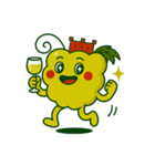 スカラーノ城を被った白ブドウの精霊（個別スタンプ：1）