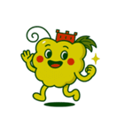 スカラーノ城を被った白ブドウの精霊（個別スタンプ：5）