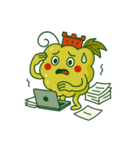 スカラーノ城を被った白ブドウの精霊（個別スタンプ：7）