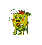 スカラーノ城を被った白ブドウの精霊（個別スタンプ：9）