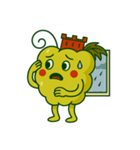 スカラーノ城を被った白ブドウの精霊（個別スタンプ：14）