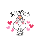 かわいいうさぎのスタンプ42(笑顔で挨拶)（個別スタンプ：17）