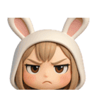 着ぐるみチビうさ【2】毎日送れるスタンプ（個別スタンプ：23）