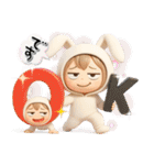 着ぐるみチビうさ【2】毎日送れるスタンプ（個別スタンプ：34）