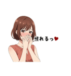 甘えた女子の夏ver.ボブ(黒背景対応)（個別スタンプ：22）