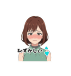 甘えた女子の夏ver.ボブ(黒背景対応)（個別スタンプ：23）