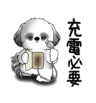 B＆W シーズー犬 「ネガティブ・いじけ虫」（個別スタンプ：6）