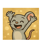 キラキラひげのネズミ@SFW（個別スタンプ：16）