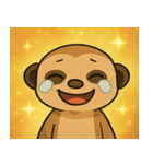 キラキラ見張りミーアキャット@SFW（個別スタンプ：1）