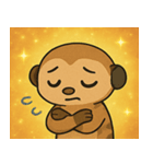 キラキラ見張りミーアキャット@SFW（個別スタンプ：11）