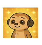 キラキラ見張りミーアキャット@SFW（個別スタンプ：12）