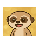 キラキラ見張りミーアキャット@SFW（個別スタンプ：18）