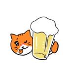 【日常会話】茶白くんとサバ白ちゃん（個別スタンプ：11）
