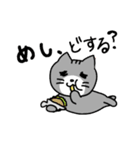 【日常会話】茶白くんとサバ白ちゃん（個別スタンプ：21）
