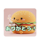 ハンバーガーみなみちゃんプレミアムセット（個別スタンプ：2）