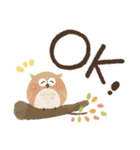 福を呼ぶ♡にっこり梟の毎日つかえる♡秋（個別スタンプ：1）