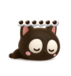 小さい黒猫☆3D【ぷっくり文字】（個別スタンプ：29）