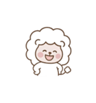 臆病だけど可愛いホワイトライオン（個別スタンプ：3）