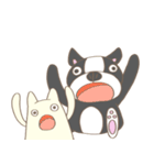 フレンチブルドッグと猫【普段使い】（個別スタンプ：1）
