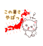 ❤気遣いにゃんこの暑い夏❤（個別スタンプ：18）