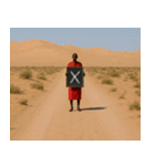 黒板でメッセージを伝えてくるマサイ族。（個別スタンプ：6）