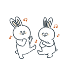 双子のうさぎくん1（個別スタンプ：6）