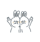 双子のうさぎくん1（個別スタンプ：7）