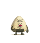 [アレンジ用]擬人化劇画フェイスおにぎり（個別スタンプ：10）
