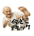 足技じじぃ！(毎日便利に使えるキック返信)（個別スタンプ：16）