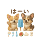 ふわふわコーギーの夏スタンプ（個別スタンプ：6）