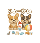 ふわふわコーギーの夏スタンプ（個別スタンプ：10）