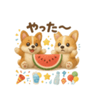ふわふわコーギーの夏スタンプ（個別スタンプ：27）