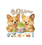 ふわふわコーギーの夏スタンプ（個別スタンプ：33）