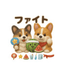ふわふわコーギーの夏スタンプ（個別スタンプ：35）