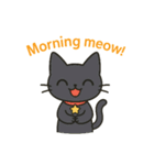 黒猫くーちゃんの日常 英語版（個別スタンプ：1）