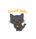 黒猫くーちゃんの日常 英語版（個別スタンプ：2）