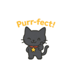 黒猫くーちゃんの日常 英語版（個別スタンプ：4）