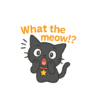 黒猫くーちゃんの日常 英語版（個別スタンプ：6）