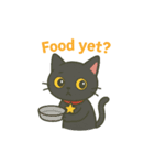黒猫くーちゃんの日常 英語版（個別スタンプ：11）