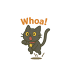 黒猫くーちゃんの日常 英語版（個別スタンプ：12）