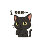 黒猫くーちゃんの日常 英語版（個別スタンプ：13）