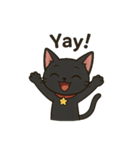 黒猫くーちゃんの日常 英語版（個別スタンプ：14）
