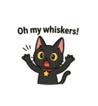 黒猫くーちゃんの日常 英語版（個別スタンプ：19）
